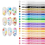 Ionsgako 18 Colors Nail Art Pens Set Polish Drawing Graffiti Quick-dry Wate. Fixed Price $32.97.