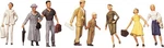 Faller Ho Scale Model Figure/peo?ple Set Pedestrians Train Passengers #3 8-PK. Fixed Price $13.99.