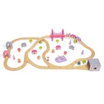 Bigjigs Fairy Town Train Set 75 Piece Wooden Toy Vehicle For Kids. Fixed Price $173.90.