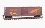 Western Pacific Feather 50' Standard Box Car Micro-trains #180 00 510 Scale. Fixed Price $27.90.