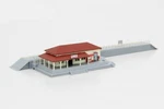 Rokuhan Z Scale Red Train Station Set S047-2. Fixed Price $66.08.
