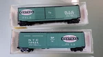 2 N-micro-trains 50' Boxcar Plug/double Door Lot Mtl New York Central Nyc. Fixed Price $24.00.