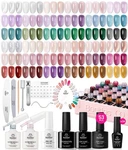 Beetles 53PCS Jelly Gel Nail Set 36 Colors Crystal Ice Collection Kit Top Coat. Fixed Price $46.61.