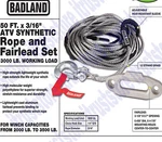 Atv Utv Winch Synthetic 50FT Rope With Clevis Hook & Fairlead Retriever Tool Kit. Fixed Price $68.68.