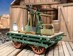 F Scale Narrow Gauge Hand Car Kit. 1:20.3 Unpainted. Fixed Price $59.95.
