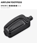 Genuine Harley-davidson Airflow Rider Footpegs Black 50500717. Fixed Price $61.34.
