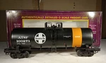 Mth Santa Fe Tank Car 20-90025B 3 Rail Scale Sized With Box. Fixed Price $37.00.