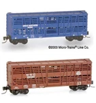Micro-trains Line 'z' 40' Despatch Stock Car 2-PACK Great Northern & Nyc. Fixed Price $46.95.