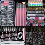Teenitor Acrylic Nail Kit Clear Coffin Tips Charms And Gems. Fixed Price $19.86.