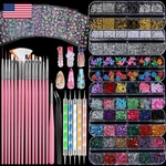 Fandamei Nail Charms Brushes Accessories Kit 15 Pcs Art. Fixed Price $12.22.