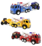 Mozlly Friction Powered Emergency Tow Truck Toys With Sound & Light - Set Of 3. Fixed Price $78.40.