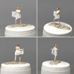 Woman With Towel #5 Figure Set Ho 1:87 Miniature No Preiser. Fixed Price $9.50.