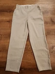 Max Studio Beige&white Micro-geo Hi-rise Straight Leg Pull-on Stretch Pants Sz. Fixed Price $14.45.