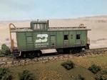 Scale Micro Trains 36' Riveted Steel Caboose Burlington Northern Weathered. Fixed Price $40.00.