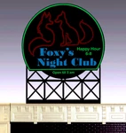 Miller Engineering Or Scale Foxy's Night Club Animated Billboard 882251. Fixed Price $40.32.