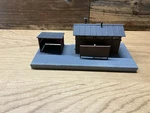 Ho Scale Built Kit Kibri 34349 Lineside Structure With Hut And Toilets. Fixed Price $13.29.
