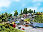 Two Box Girder Bridges W/walkway On Piers - Scale Plastic Kit Faller New. Fixed Price $76.95.