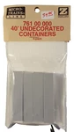Z Mtl 761 000 40FT Undecorated Containers (4EA) Nib. Fixed Price $34.99.
