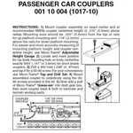 Micro Trains Scale New 2026 Passenger Car Couplers Pack 00110004. Fixed Price $50.42.