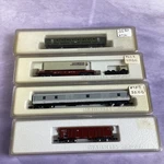 Lot Of 4 Marklin Mini Club Z 8668, 8757, 8730, 8662 Rolling Cover Gondola Car. Fixed Price $99.99.