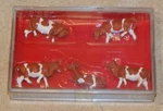 Five Scale Brown And White Holstein Cattle By Preiser (ts DC-10-7837). Fixed Price $12.99.