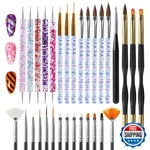 Artdone 31PCS Nail Brushes Set Dotting Dust. Fixed Price $11.95.