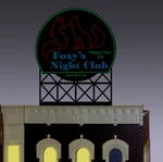Miller Engineering Ho Or Scale Foxy's Night Club Animated Billboard 442252. Fixed Price $39.48.
