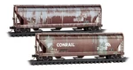 Micro-trains 98305102 Conrail Weathered 3-BAY Covered Hoppers (set Of 2). Fixed Price $75.95.
