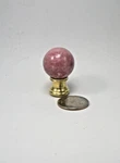 Lamp Finial Small Pink Stone Ball Dual Thread 1/4-27 & 1/8IP #44A. Fixed Price $9.75.