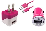 3 IN1 Micro Usb Home Wall Travel+ Car Charger+ Cable For Samsung Lg Motorola Htc. Fixed Price $7.44.