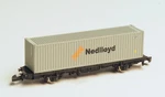 Marklin Z-scale Metal Flat Car With Nedloyd Container By Freudenreich. Fixed Price $59.95.