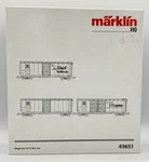 Marklin 45651 Ho Scale A.t.s.f. 40FT. Single Door 3 Box Car Set. Fixed Price $125.00.