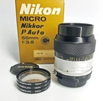 Nikon Micro Nikkor - P Auto 55 / 3.5. Fixed Price $215.54.