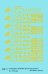 K4 G 1:29 Scale Decals Chesapeake Ohio Diesel Locomotive Yellow Full Name C&o. Fixed Price $13.15.