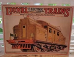 Lionel Electric Trains Metal Sign 1992 Vintage Reproduction Wall Art. Fixed Price $20.00.