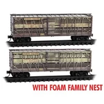 Micro Trains Scale 40' Despatch Stock Car 2-PACK Union Pacific 99305045. Fixed Price $64.29.
