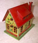 Lionel Prewar #184 A-1 Lighted Bungalow "o" Gauge Red Roof Version Tested Good. Fixed Price $42.12.