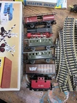 Full Marklin Train Set. Track, Transformer, 6 Cars, Waterfall Tunnel, Works. Fixed Price $220.00.