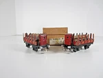 Marklin 372 Gk 2-AXLE Stake Wagon With Brakeman's Cabin Twin Pack Original Box. Fixed Price $124.95.