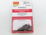 Micro-trains Mtl 00322021 (1000-B) Brown Bettendorf Trucks W/couplers Pair. Fixed Price $19.95.
