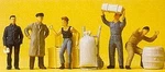 Preiser Loading Dock Workers (5) - Model Railroad Figures Ho Scale #14147. Fixed Price $15.24.