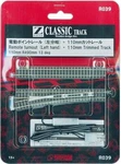 Rokuhan R039 R490MM 13 Remote Turnout (left Hand) & 110MM Track (1/220 Z Scale). Fixed Price $37.05.