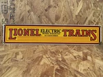 Antique Lionel Electric Trains Metal Railroad Sign - Man Cave, Gifts, Wall Art. Fixed Price $29.99.