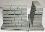 Concrete Gray Bridge Piers For Ho Scale Trains Cut Stone 1:87 Scenery. Fixed Price $19.99.