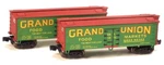 Z Scale Full Throttle FTB9210-1 Grand Union 34' Rebuilt Woodside Reefer Set #1. Fixed Price $50.00.