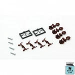 Micro-trains 00122300 (1300-B) True-scale Short Shank Couplers, Brown (2 Pair). Fixed Price $5.93.