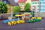 Kibri Z Scale Building/structure Kit Fountain And Park Bench Accessory Set. Fixed Price $44.99.