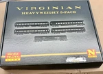 Scale Micro Trains Virginian Passenger Car Set 993-00-196. Fixed Price $150.00.