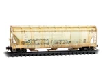 Andersons Co. Aex 3-BAY Covered Hopper Weathered Graffiti MTL#094 45 860 Scale. Fixed Price $39.89.