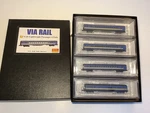 Micro-trains 994 01 220 Z Scale Via Rail 83' Lightweight Passenger Cars Pack. Fixed Price $174.99.